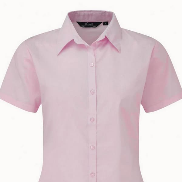 Premier Short Sleeve Poplin Blouse / Plain Work Shirt