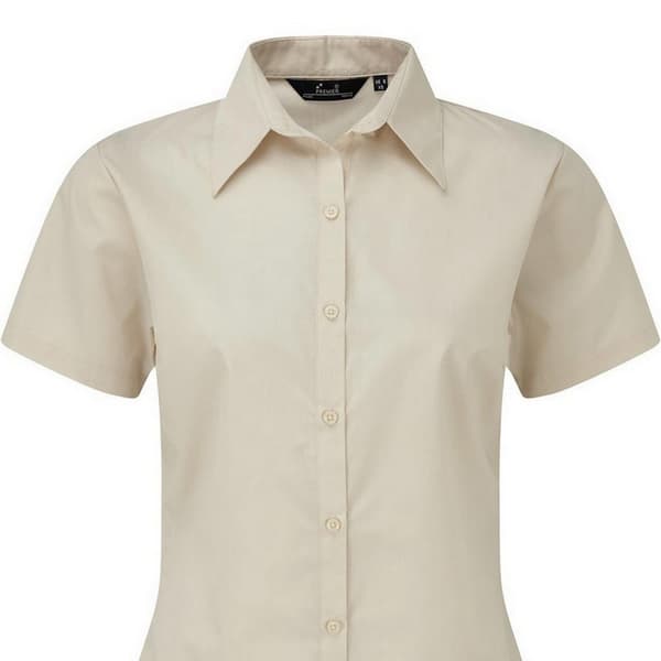 Premier Short Sleeve Poplin Blouse / Plain Work Shirt
