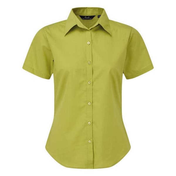 Premier Short Sleeve Poplin Blouse / Plain Work Shirt