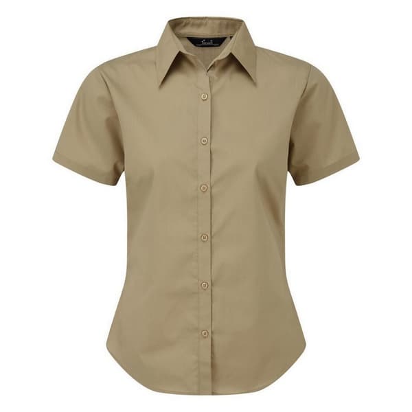 Premier Short Sleeve Poplin Blouse / Plain Work Shirt