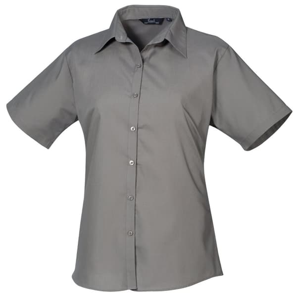 Premier Short Sleeve Poplin Blouse / Plain Work Shirt