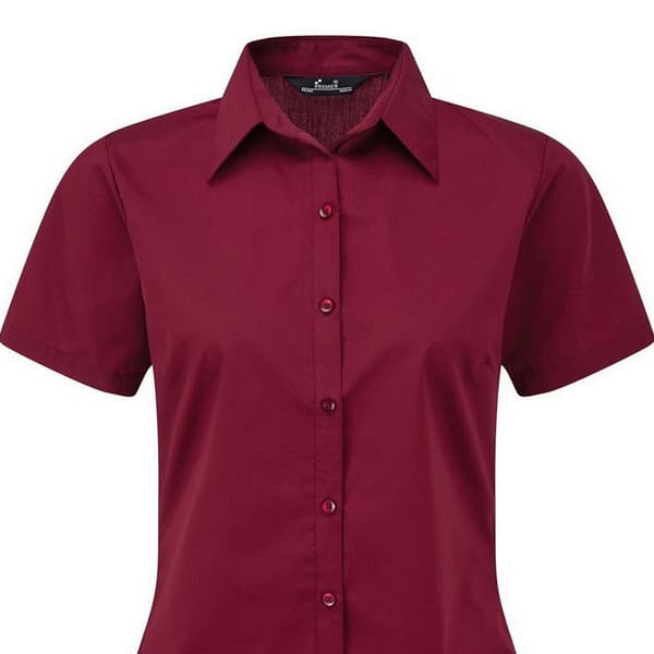 Premier Short Sleeve Poplin Blouse / Plain Work Shirt