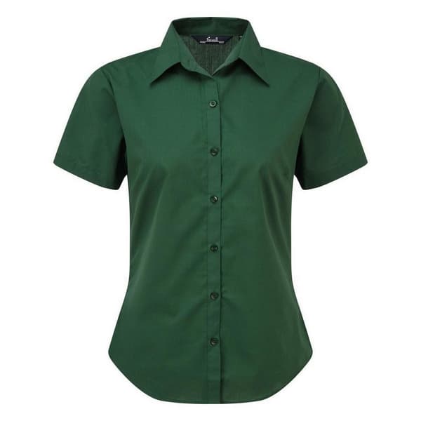 Premier Short Sleeve Poplin Blouse / Plain Work Shirt