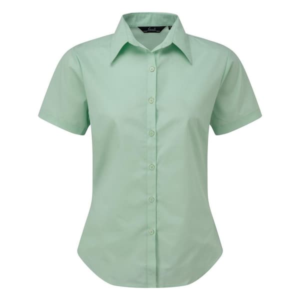 Premier Short Sleeve Poplin Blouse / Plain Work Shirt
