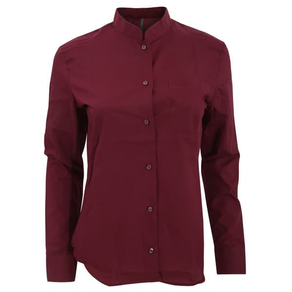 Kariban Womens/Ladies Long Sleeve Mandarin Collar Shirt Wine XXL