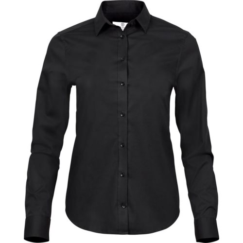 Bild av Tee Jays Dam / Damer Stretch Luxury Långärmad Poplin-skjorta