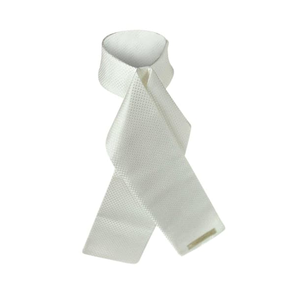 ShowQuest Tied Devises Looped Neck Stock White One Size