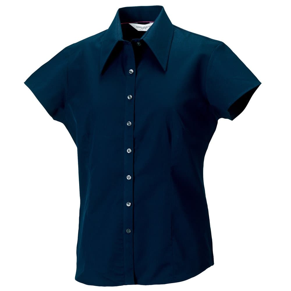Russell Collection Womens/Ladies kort kort kepsärm Tencel® Fitted Shirt