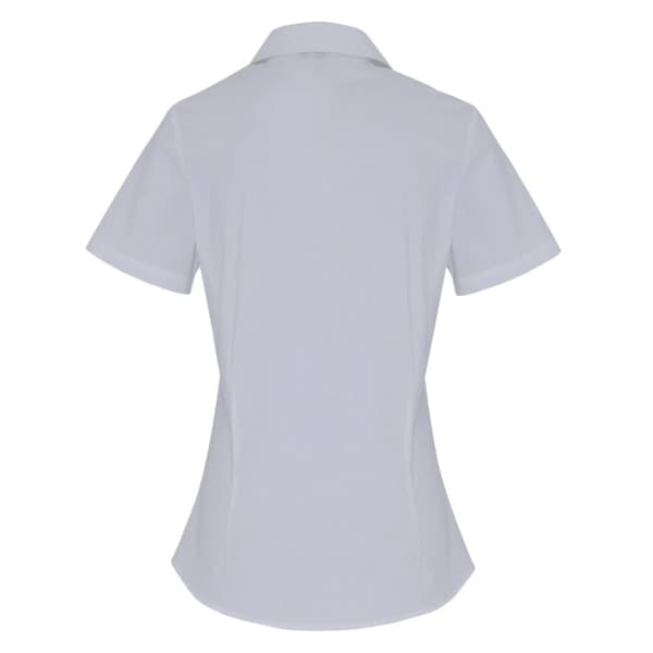 Premier Kvinder/damer Stretch Fit Poplin bluse med korte ærmer