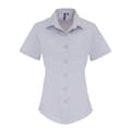 Miniatyrbillede 1 af 2: Premier Kvinder/damer Stretch Fit Poplin bluse med korte ærmer