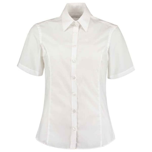 Kustom Kit Womens/Ladies Short Sleeve Business/Work Shirt White 10