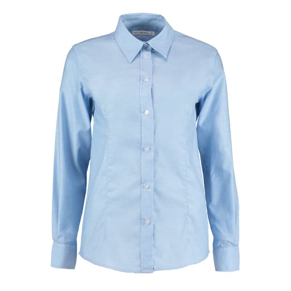 Kustom Kit Ladies Workwear Oxford Long Sleeve Shirt