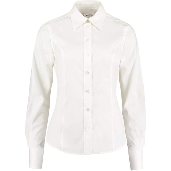 Kustom Kit Ladies Workwear Oxford Long Sleeve Shirt