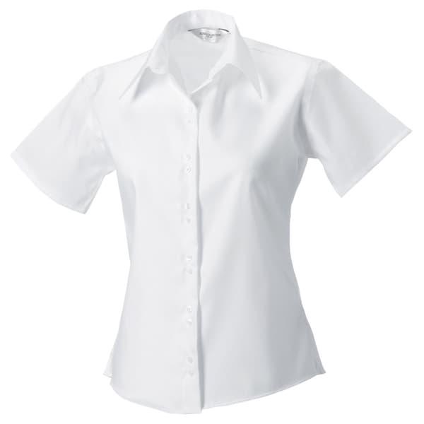 Russell Collection Ladies/Womens kortärmad Ultimate Non-Iron-skjorta med kort ärm