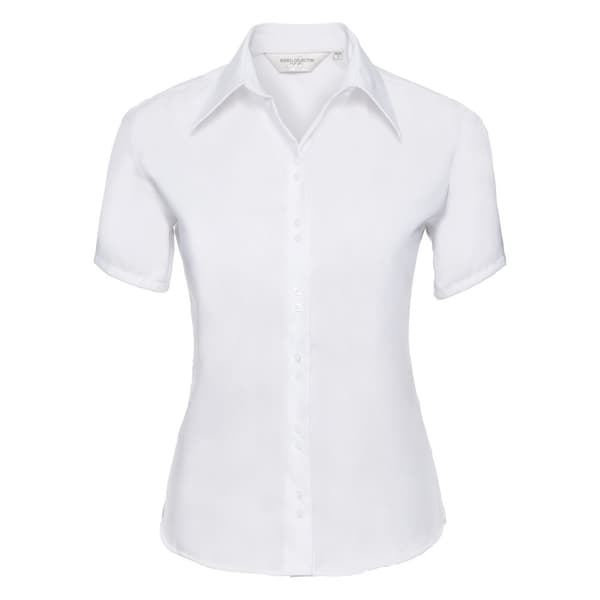 Russell Collection Ladies/Womens kortärmad Ultimate Non-Iron-skjorta med kort ärm