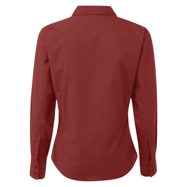 Premier Womens/Ladies Poplin Long-Sleeved Blouse