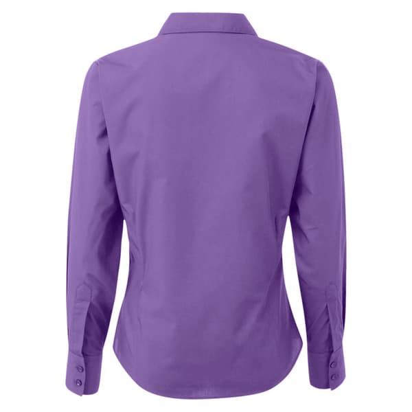 Premier Womens/Ladies Poplin Long-Sleeved Blouse