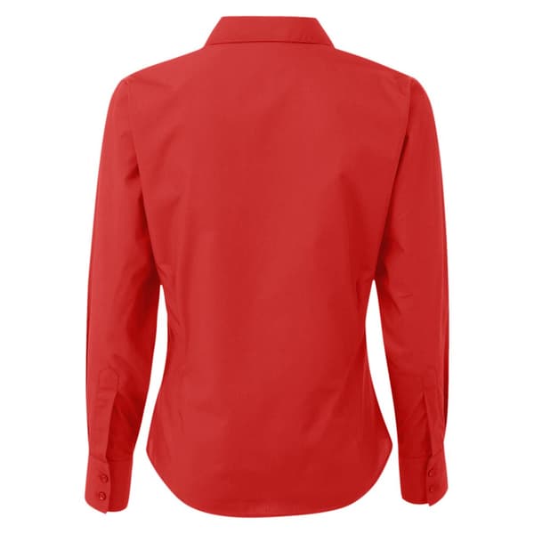 Premier Womens/Ladies Poplin Long-Sleeved Blouse