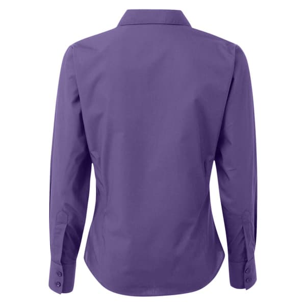Premier Womens/Ladies Poplin Long-Sleeved Blouse