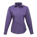 Miniatyrbillede 1 af 3: Premier Womens/Ladies Poplin Long-Sleeved Blouse