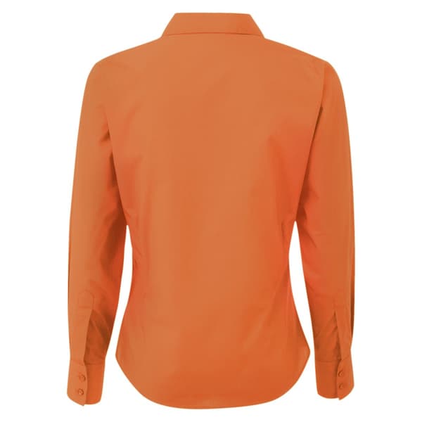 Premier Womens/Ladies Poplin Long-Sleeved Blouse