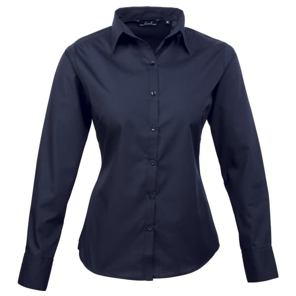 Premier Långärmad blus i poplin för damer/damer
