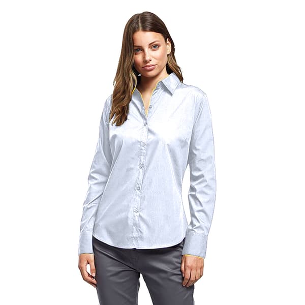 Premier Womens/Ladies Poplin Long-Sleeved Blouse