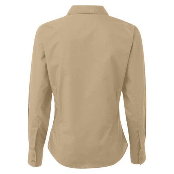 Premier Womens/Ladies Poplin Long-Sleeved Blouse