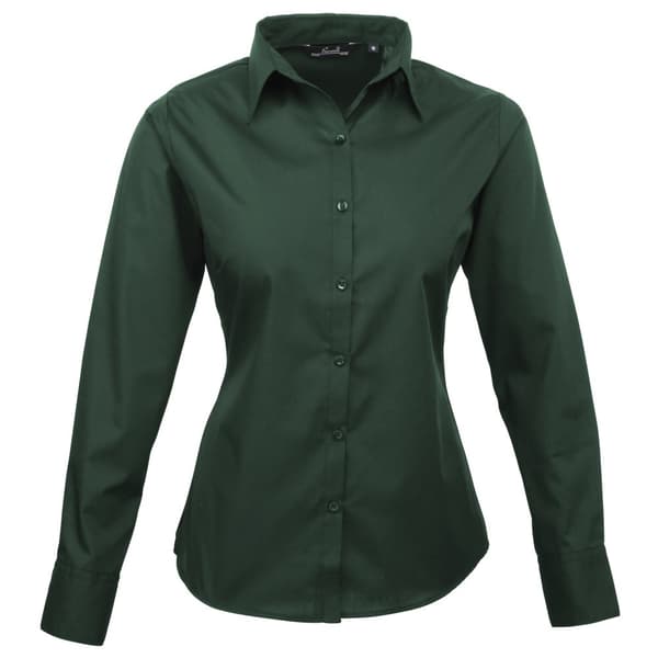 Premier Långärmad blus i poplin för damer/damer
