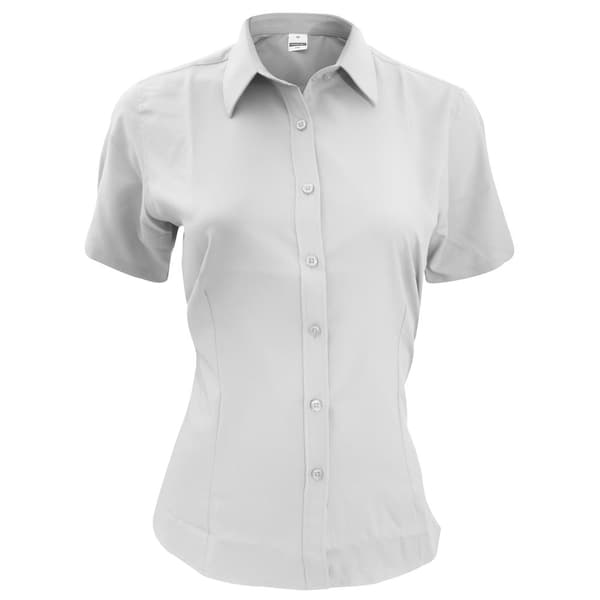 Henbury Womens/Ladies Wicking kortærmet arbejdsskjorte White 4XL