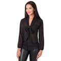 Miniatyrbilde 1 av 2: Krisp Womens/Ladies Long Pussy Bow Chiffon Blouse