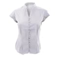 Miniatyrbilde 1 av 4: Kustom Kit Ladies Continental Blouse Mandarin Collar Cap Sleeve