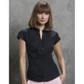 Miniatyrbilde 2 av 4: Kustom Kit Ladies Continental Blouse Mandarin Collar Cap Sleeve