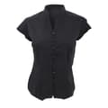 Miniatyrbilde 1 av 4: Kustom Kit Ladies Continental Blouse Mandarin Collar Cap Sleeve