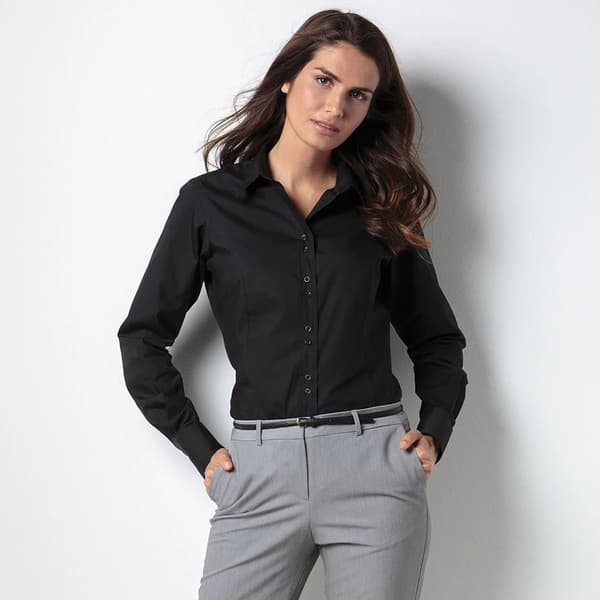 Kustom Kit Ladies City Long Sleeve Blouse