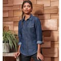 Miniatyrbilde 4 av 5: Premier Womens/Ladies Jeans Stitch Long Sleeve Denim Shirt