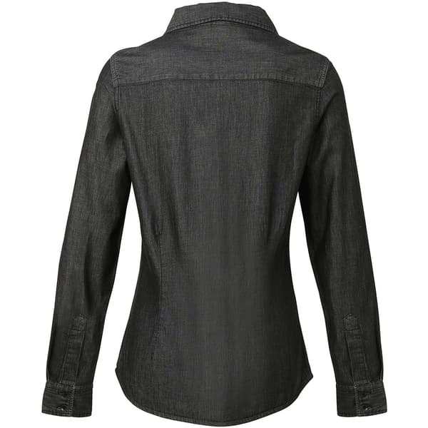 Premier Womens/Ladies Jeans Stitch Long Sleeve Denim Shirt
