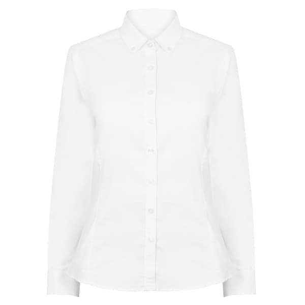 Henbury Womens/Ladies Modern Long Sleeve Oxford Shirt