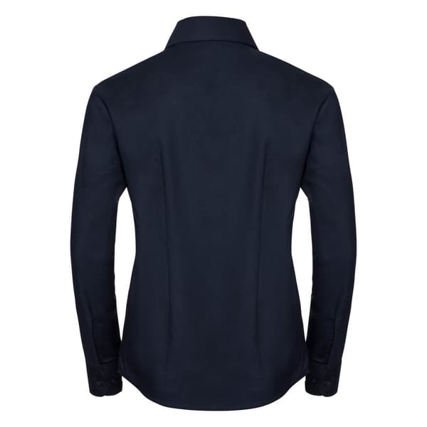 Russell Collection Ladies/Womens langærmet Oxford-skjorte med lang ærme og nem vedligeholdelse