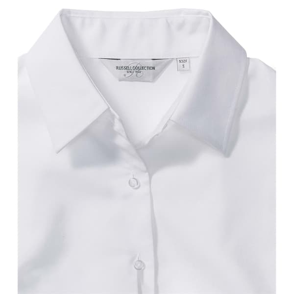 Russell Collection Ladies/Womens långärmad Oxford-skjorta med lätt skötsel