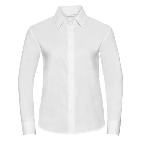 Russell Collection Ladies/Womens långärmad Oxford-skjorta med lätt skötsel