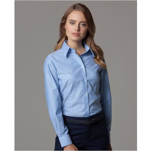Russell Collection Ladies/Womens långärmad Oxford-skjorta med lätt skötsel