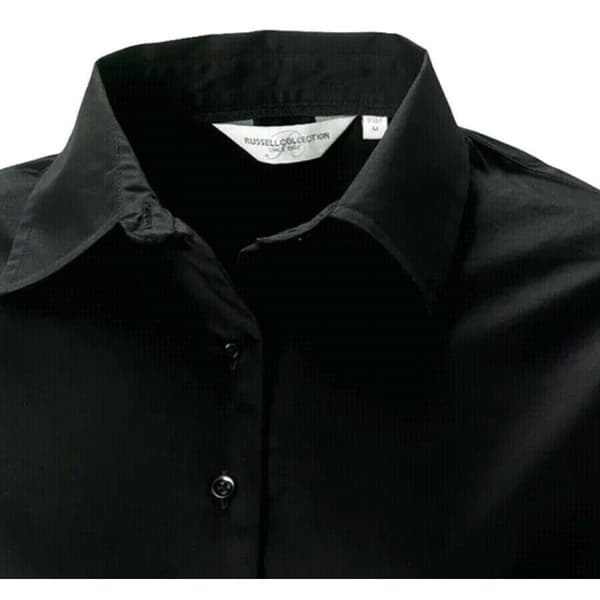 Russell Collection Ladies/Womens långärmad Oxford-skjorta med lätt skötsel
