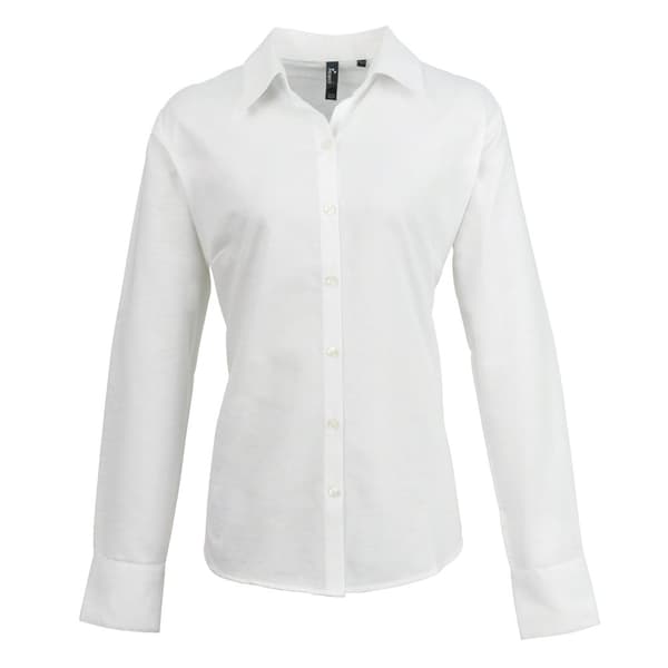 Premier Womens/Ladies Signature Oxford långärmad arbetsskjorta
