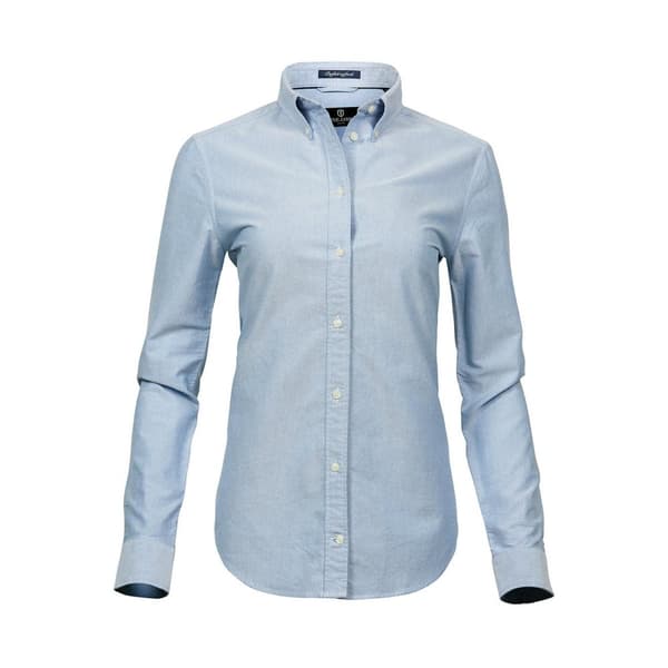 Tee Jays Womens/Ladies Perfect långärmad Oxford-skjorta Light Blue S