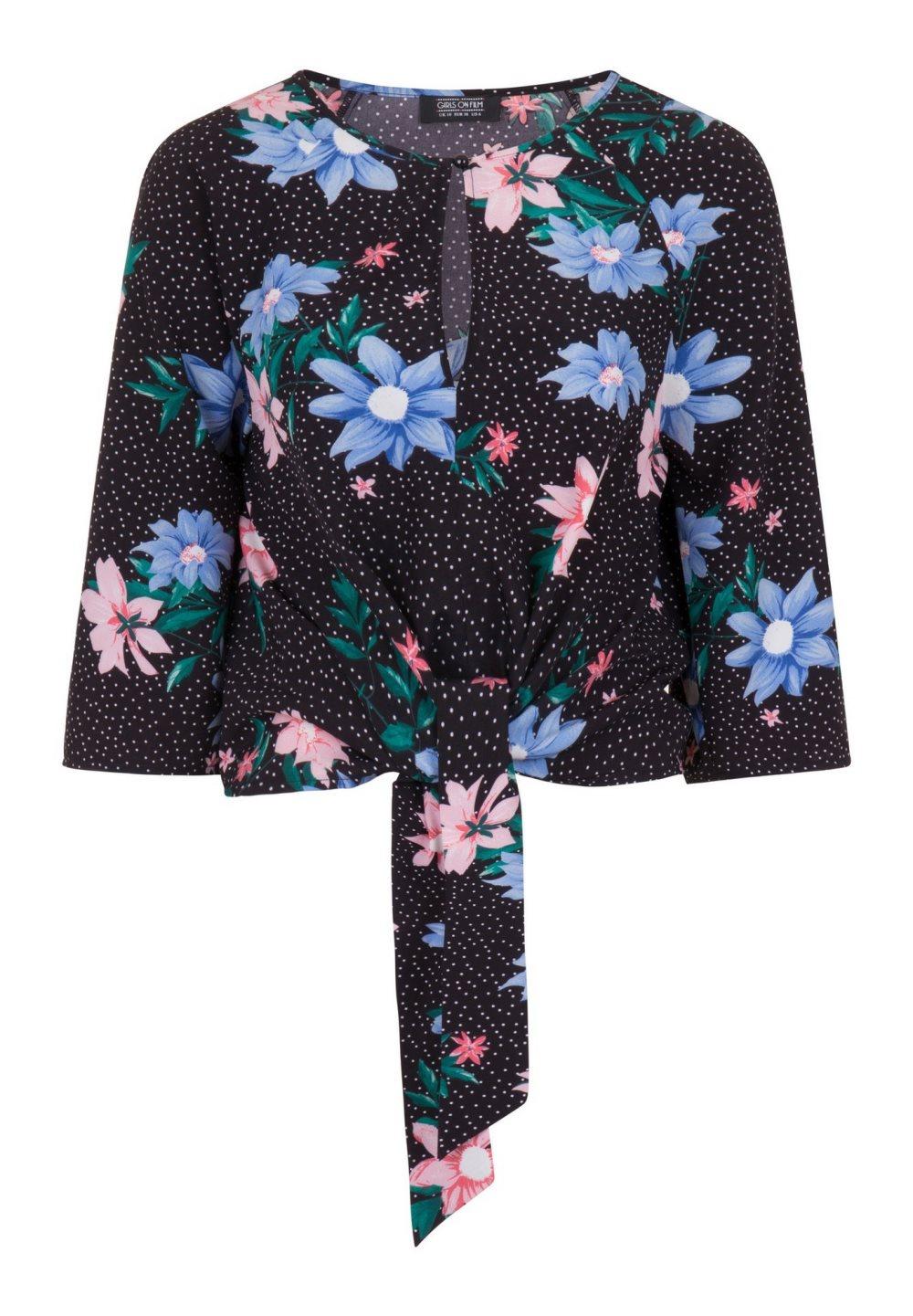 Girls On Film Kvinnor/Damer Lio blommig knytblus med slips