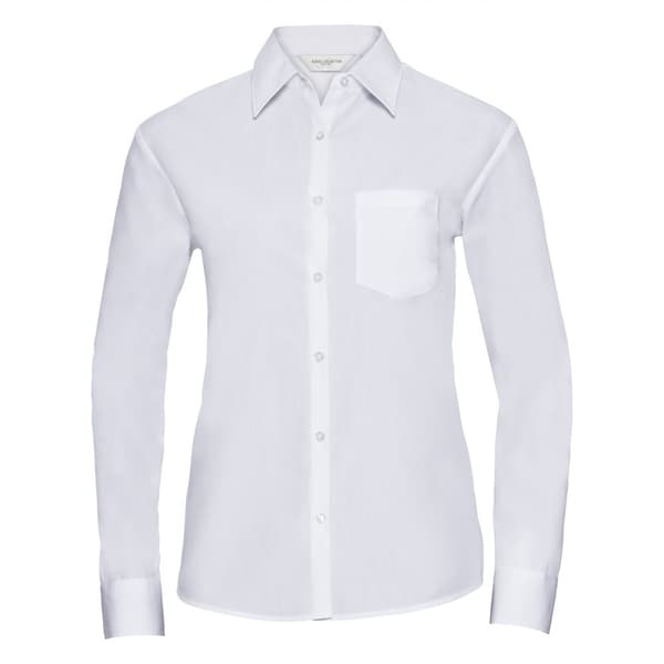 Russell Collection Ladies/Womens långärmad skjorta