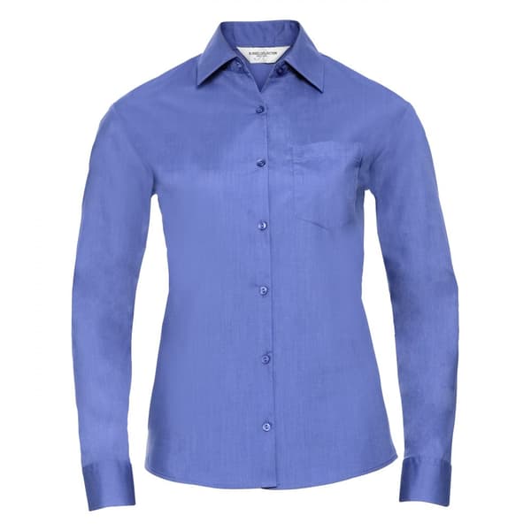 Russell Collection Ladies/Womens långärmad skjorta