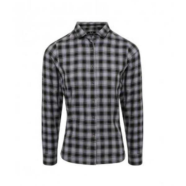 Premier Womens/Ladies Mulligan Check Long Sleeve Shirt