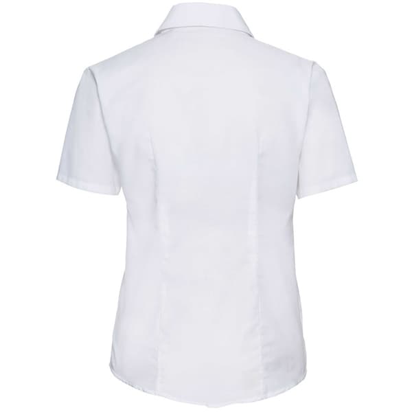 Russell Collection Ladies/Womens Short Sleeve Easy Care Oxford Shirt